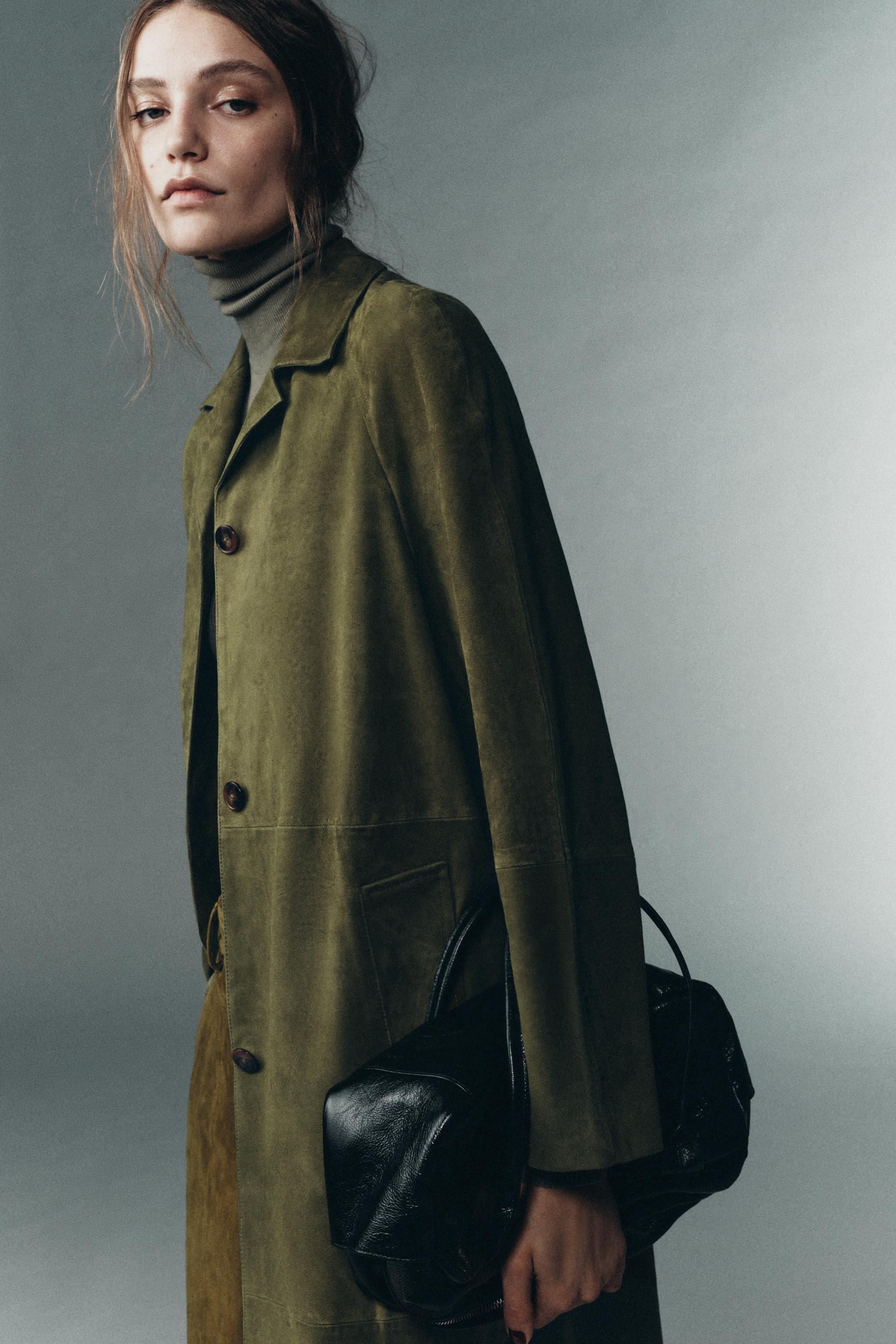 MANTEAU EN CUIR DAIM 100% ÉDITION LIMITÉE